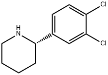 (S)-2-(3,4-二氯苯基)哌啶 结构式