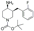 tert-Butyl cis-4-amino-3-(2-fluorobenzyl)piperidine-1-carboxylate 结构式