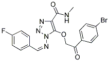 5-[2-(4-Bromophenyl)-2-oxoethoxy]-1-{[(1Z)-(4-fluorophenyl)methylene]amino}-N-methyl-1H-1,2,3-triazole-4-carboxamide 结构式