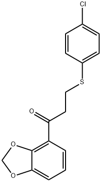 1-(1,3-BENZODIOXOL-4-YL)-3-[(4-CHLOROPHENYL)SULFANYL]-1-PROPANONE 结构式