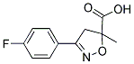3-(4-FLUORO-PHENYL)-5-METHYL-4,5-DIHYDRO-ISOXAZOLE-5-CARBOXYLIC ACID 结构式