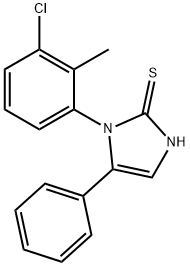 1-(3-氯-2-甲基苯基)-5-苯基-1H-咪唑-2-硫醇 结构式