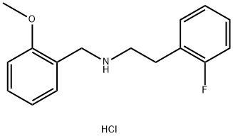 [2-(2-FLUORO-PHENYL)-ETHYL]-(2-METHOXY-BENZYL)-AMINE HYDROCHLORIDE 结构式