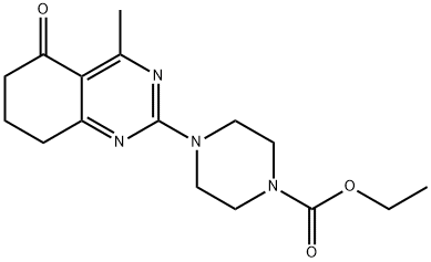 Ethyl 4-(4-methyl-5-oxo-5,6,7,8-tetrahydroquinazolin-2-yl)piperazine-1-carboxylate 结构式