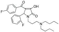 1-[3-(DIBUTYLAMINO)PROPYL]-4-(4-FLUOROBENZOYL)-5-(2-FLUOROPHENYL)-3-HYDROXY-1,5-DIHYDRO-2H-PYRROL-2-ONE 结构式