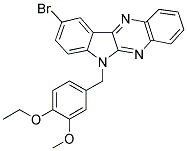 9-BROMO-6-(4-ETHOXY-3-METHOXYBENZYL)-6H-INDOLO[2,3-B]QUINOXALINE 结构式