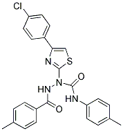 1-[4-(4-CHLOROPHENYL)-1,3-THIAZOL-2-YL]-2-(4-METHYLBENZOYL)-N-(4-METHYLPHENYL)-1-HYDRAZINECARBOXAMIDE 结构式