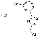 2-(3-BROMOPHENYL)-4-(CHLOROMETHYL)-1,3-THIAZOLE HYDROCHLORIDE 结构式