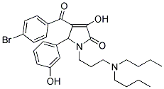 4-(4-BROMOBENZOYL)-1-(3-(DIBUTYLAMINO)PROPYL)-3-HYDROXY-5-(3-HYDROXYPHENYL)-1H-PYRROL-2(5H)-ONE 结构式