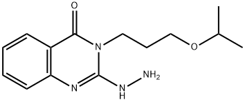 2-肼基-3-[3-(丙-2-基氧基)丙基]-3,4-二氢喹唑啉-4-酮 结构式