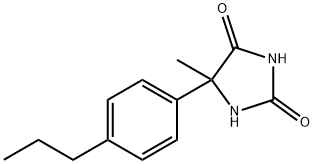 5-METHYL-5-(4-PROPYLPHENYL)IMIDAZOLIDINE-2,4-DIONE 结构式