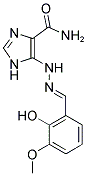 5-[(2E)-2-(2-HYDROXY-3-METHOXYBENZYLIDENE)HYDRAZINO]-1H-IMIDAZOLE-4-CARBOXAMIDE 结构式