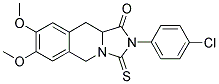 2-(4-CHLOROPHENYL)-7,8-DIMETHOXY-3-THIOXO-2,3,10,10A-TETRAHYDROIMIDAZO[1,5-B]ISOQUINOLIN-1(5H)-ONE 结构式