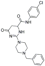 2-(4-Benzylpiperazin-1-yl)-N-(4-chlorophenyl)-6-oxo-3,4,5,6-tetrahydropyrimidine-4-carboxamide 结构式