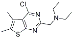 N-[(4-CHLORO-5,6-DIMETHYLTHIENO[2,3-D]PYRIMIDIN-2-YL)METHYL]-N,N-DIETHYLAMINE 结构式
