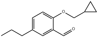 2-(Cyclopropylmethoxy)-5-propylbenzaldehyde 结构式