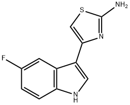 [4-(5-氟-1H-吲哚-3-基)噻唑-2-基]胺 结构式