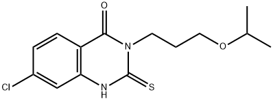 7-氯-3-[3-(丙-2-基氧基)丙基]-2-硫烷基-3,4-二氢喹唑啉-4-酮 结构式