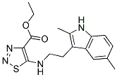 Ethyl 5-{[2-(2,5-dimethyl-1H-indol-3-yl)ethyl]amino}-1,2,3-thiadiazole-4-carboxylate 结构式