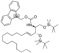 1,3-BIS-(O-TERT-BUTYLDIMETHYLSILYL)-FMOC-D-ERYTHRO-SPHINGOSINE 结构式