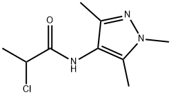 2-氯-N-(三甲基-1H-吡唑-4-基)丙酰胺 结构式