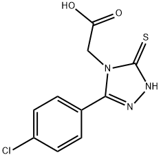 2-[3-(4-氯苯基)-5-硫烷基-4H-1,2,4-三唑-4-基]乙酸 结构式