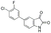 5-(4-CHLORO-3-FLUOROPHENYL)-1H-INDOLE-2,3-DIONE 结构式