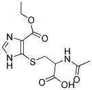 2-(ACETYLAMINO)-3-{[4-(ETHOXYCARBONYL)-1H-IMIDAZOL-5-YL]THIO}PROPANOIC ACID 结构式