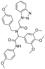 2-(2-(1H-Benzo[d][1,2,3]triazol-1-yl)-N-(4-methoxybenzyl)acetamido)-N-(4-methoxyphenyl)-2-(3,4,5-trimethoxyphenyl)acetamide 结构式