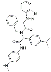 2-(2-(1H-BENZO[D][1,2,3]TRIAZOL-1-YL)-N-BENZYLACETAMIDO)-N-(4-(DIMETHYLAMINO)PHENYL)-2-(4-ISOPROPYLPHENYL)ACETAMIDE 结构式