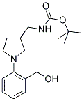 [1-(2-Hydroxymethyl-phenyl)-pyrrolidin-3-ylmethyl]-carbamic acid tert-butyl ester 结构式