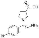 1-[2-AMINO-1-(4-BROMO-PHENYL)-ETHYL]-PYRROLIDINE-3-CARBOXYLIC ACID 结构式