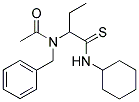 N-BENZYL-N-(1-[(CYCLOHEXYLAMINO)CARBOTHIOYL]PROPYL)ACETAMIDE 结构式