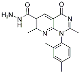 1-(2,4-DIMETHYLPHENYL)-2,7-DIMETHYL-4-OXO-1,4-DIHYDROPYRIDO[2,3-D]PYRIMIDINE-6-CARBOHYDRAZIDE 结构式