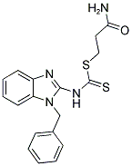 (1-BENZYL-1H-BENZOIMIDAZOL-2-YL)-DITHIOCARBAMIC ACID 2-CARBAMOYL-ETHYL ESTER 结构式