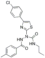 1-[4-(4-CHLOROPHENYL)-1,3-THIAZOL-2-YL]-2-(4-METHYLBENZOYL)-N-PROPYLHYDRAZINECARBOXAMIDE 结构式