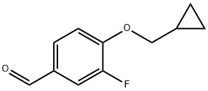 4-(环丙基甲氧基)-3-氟苯甲醛 结构式