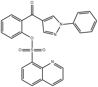 2-[(1-PHENYL-1H-PYRAZOL-4-YL)CARBONYL]PHENYL 8-QUINOLINESULFONATE 结构式