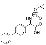 (R)-BIPHENYL-4-YL-TERT-BUTOXYCARBONYLAMINO-ACETIC ACID 结构式