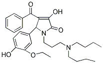 4-BENZOYL-1-(3-(DIBUTYLAMINO)PROPYL)-5-(3-ETHOXY-4-HYDROXYPHENYL)-3-HYDROXY-1H-PYRROL-2(5H)-ONE 结构式
