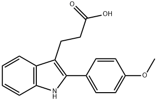 3-[2-(4-甲氧基苯基)-1H-吲哚-3-基]丙酸 结构式