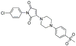 1-(4-CHLOROPHENYL)-3-{4-[4-(METHYLSULFONYL)PHENYL]PIPERAZIN-1-YL}-1H-PYRROLE-2,5-DIONE 结构式