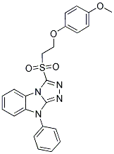3-[2-(4-METHOXY-PHENOXY)-ETHANESULFONYL]-9-PHENYL-9H-BENZO[4,5]IMIDAZO[2,1-C][1,2,4]TRIAZOLE 结构式