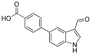 4-(3-FORMYL-1H-INDOL-5-YL)BENZOIC ACID 结构式