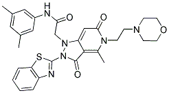 2-(2-(BENZO[D]THIAZOL-2-YL)-4-METHYL-5-(2-MORPHOLINOETHYL)-3,6-DIOXO-2,3,5,6-TETRAHYDROPYRAZOLO[4,3-C]PYRIDIN-1-YL)-N-(3,5-DIMETHYLPHENYL)ACETAMIDE 结构式