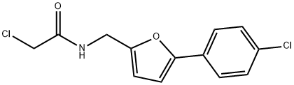 2-氯-N-((5-(4-氯苯基)呋喃-2-基)甲基)乙酰胺 结构式