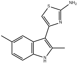 4-(2,5-二甲基-1H-吲哚-3-基)-1,3-噻唑-2-胺 结构式