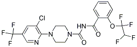 4-(3-CHLORO-5-(TRIFLUOROMETHYL)PYRIDIN-2-YL)-N-(2-(1,1,2,2-TETRAFLUOROETHOXY)BENZOYL)PIPERAZINE-1-CARBOXAMIDE 结构式