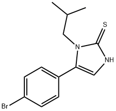 5-(4-溴苯基)-1-(2-甲基丙基)-1H-咪唑-2-硫醇 结构式