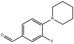 3-氟-4-(1-哌啶基)苯甲醛 结构式